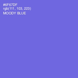 #6F67DF - Moody Blue Color Image